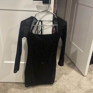 Black sequin dress